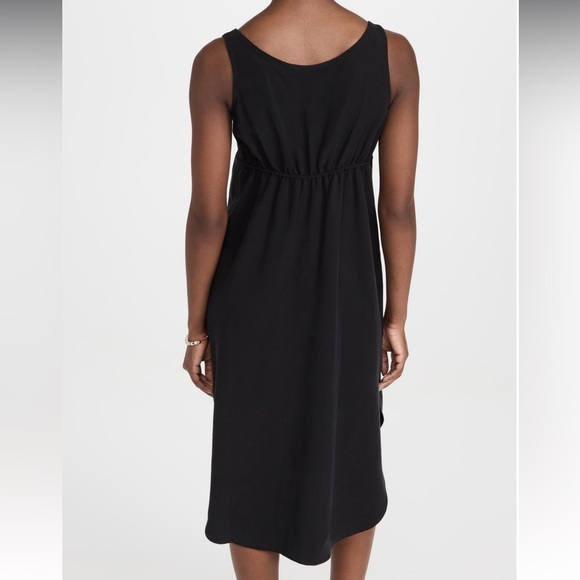 NWT Hatch The Nadia Keyhole Maternity Dress in Black Lyocell & Linen Blend - Picture 2 of 6